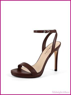 Platform Heels Stiletto High Heel Platform Sandals Open Toe Ankle Strap Wedding